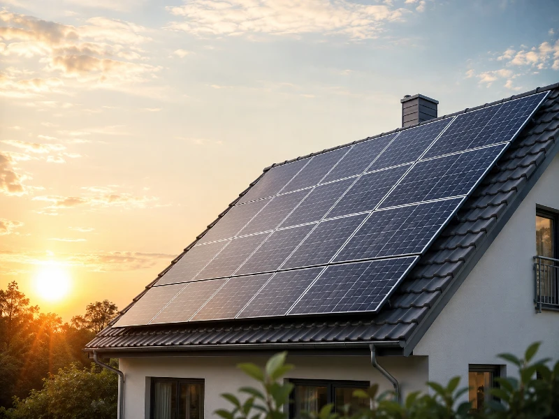 Residential rooftop solar installation